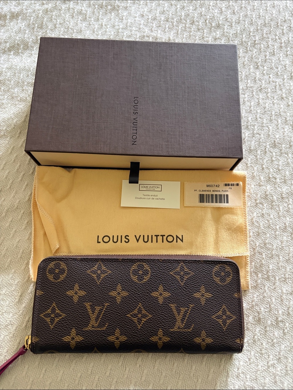 Louis Vuitton Monogram Canvas Zip Around Wallet - Fuchia